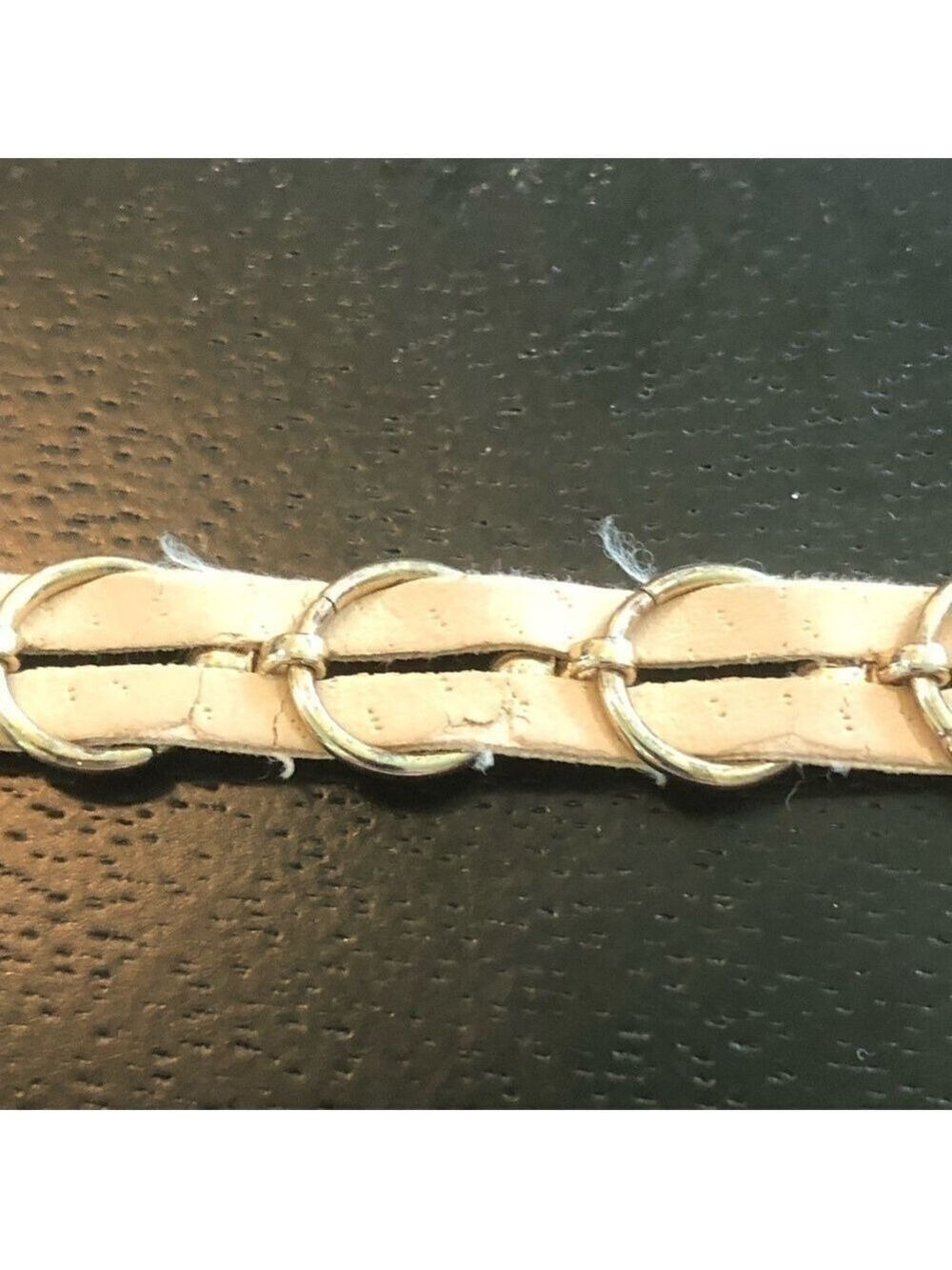 Gold glitter and chain 0.5” women’s belt. 39” long. - Picture 15 of 15